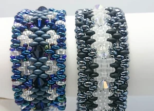 Armband aus Swarovski Elements und Twin Beads "Anda" Magnetverschluss, handmade - Bild 1 von 21