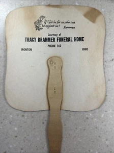 Vintage Mid-Century Ironton, Ohio Tracy Brammer Funeral Home Advertising Fan 02 - Picture 1 of 3