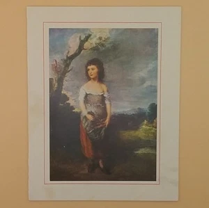 Tarjeta de Navidad de colección 'Peasant Girl Gathering Faggots' de Gainsborough - Usada - Imagen 1 de 3