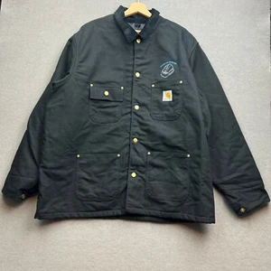 CARHARTT Coat XL Fire Dept 9/11 Memorial Michigan Chore RARE Jacket Utility MA1 - Picture 1 of 14