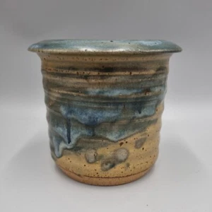 A Michael (Mick) Casson Studio Pottery Ribbed Cylinder Vase / Pot. VGC. - Picture 1 of 11