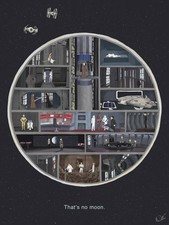 Star Wars Max Dalton Death Star - Mondo Stout Moss Durieux Ansin