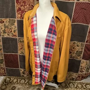 The Normal Brand Brightside Flannel Lined Jacket Men’s 2XL XXL Yellow Workwear - Picture 1 of 22