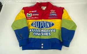 Vintage Chase Authentics Jeff Gordon Dupont Racing Rainbow Warrior Jacket Size L - Picture 1 of 4