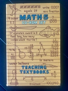 Teaching Textbooks Math 5 CD-ROM Set And Answer Booklet- Very Good- Auto grading - Picture 1 of 3