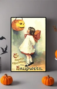 Tabla de patrones de punto de cruz contado de las más altas expectativas para Halloween de colección - Imagen 1 de 2