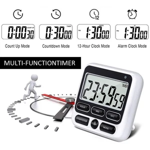 Large LCD Kitchen Cooking Digital Timer Count Down Up Clock Loud Alarm Magnetic - Picture 1 of 5