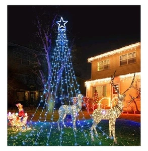 Christmas Decorations Star String Lights, 320 LEDs Outdoor Waterfall Tree Lights - Bild 1 von 6