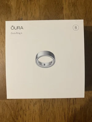 Oura Ring 4 Size 8 Silver - Image 1 of 4