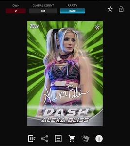 DIGITAL Topps WWE Slam 25 - DASH Green Signature - ALEXA BLISS - Bild 1 von 2