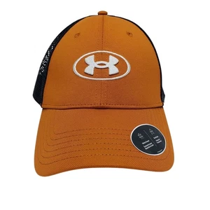 Cappello Berretto Uomo Under Armour Arancione Scuro Blitzing Trucker Regolabile Snapback Nuovo con etichette  - Foto 1 di 12