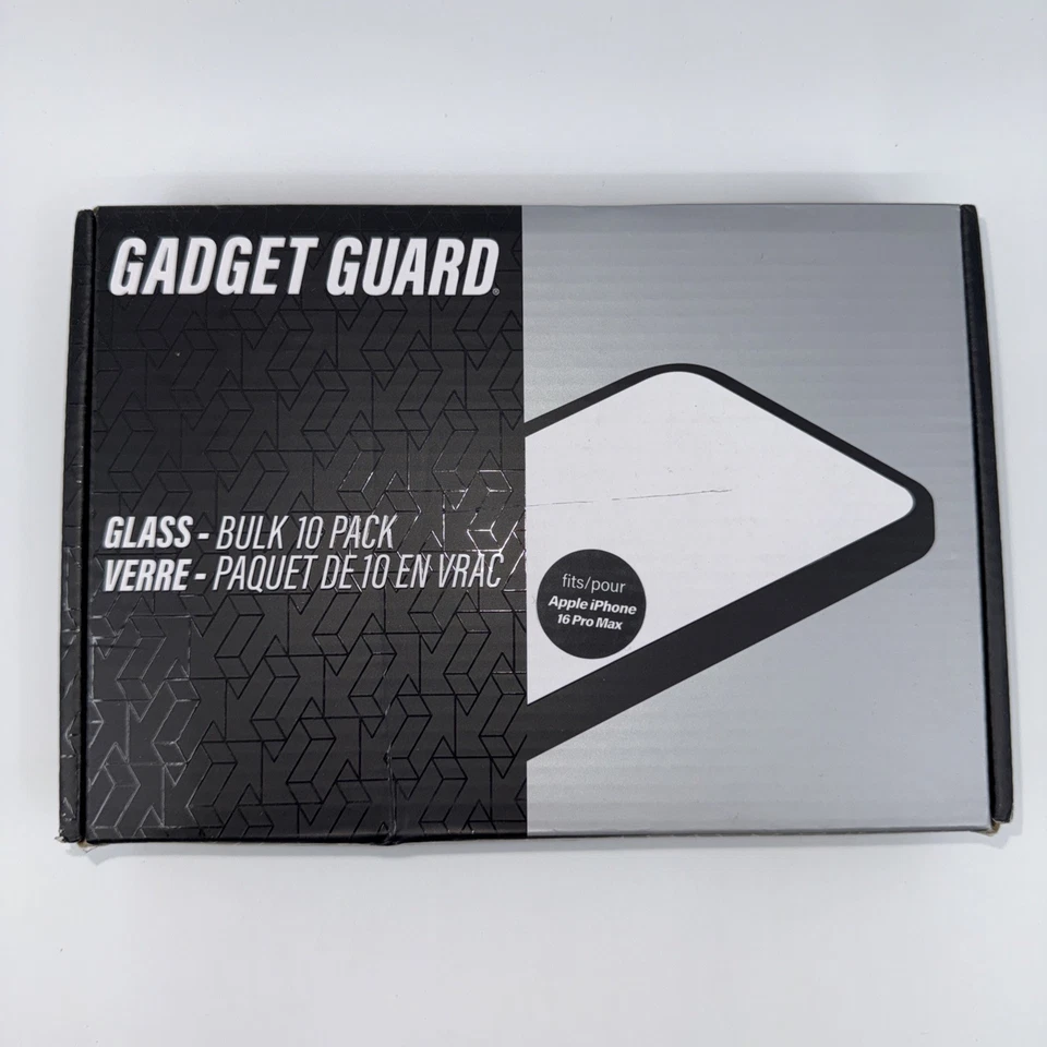 10 PACK! Gadget Guard Glass Screen Protector iPhone 16 Pro Max Clear - Image 1 of 3