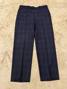 Zanella Hose Herren 34x30 blau Todd Italy Wolle Flatfront Slacks Trousers Büro - Bild 1 von 11