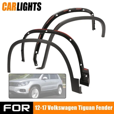 Fit For 2012-2017 Volkswagen Tiguan Fender Flares Moulding Trim Front & Rear - Imagem 1 de 4
