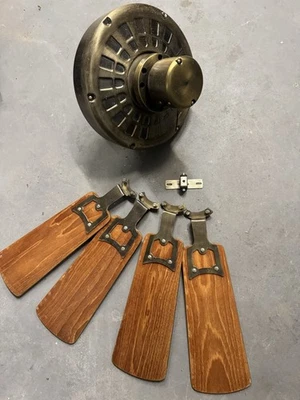 Nutone Sea Island Ceiling Fan PFM-36 Antique Brass 36” 4 Blades - Image 1 of 4