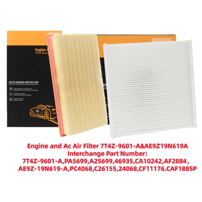 Combo Set Air Filter for LINCOLN MKS 2009-2016 , MKT 2010-2020 2.0L 3.5L 3.7L - Image 1 of 4