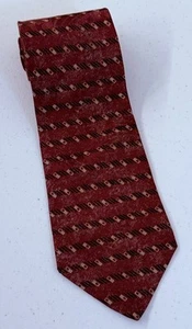 Gianfranco Ruffini Italy Necktie Tie Men Red & Yellow Geometric 100% Silk - Picture 1 of 12