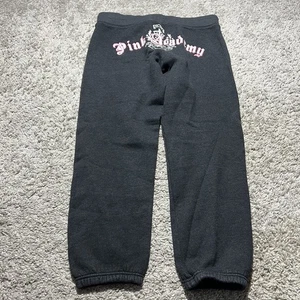 Pink Victoria’s Secret Women’s Lounge Pants Medium Gray Academy Dog Y2k Vintage - Picture 1 of 8