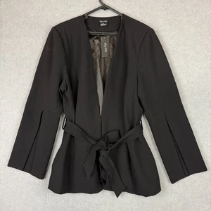 City Chic Blazer Jacket Womens Medium Black Magnetic Belted NEW RRP $129.95 - Picture 1 of 9