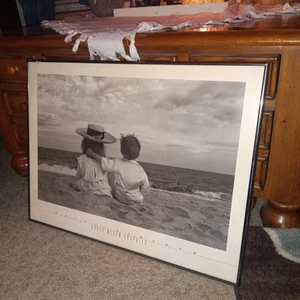 BETSY CAMERON Two Children on the Beach, 1987 6th Printing 18x24 Framed. - Picture 1 of 13