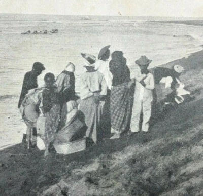 Tarjeta estereoscópica de las Islas Filipinas VENDEDORES DE PECES 1903 foto antigua estereoscópica Foto 1 de 4