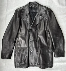 Hugo Boss Leather Jacket Leather Coat Lederjacke sz. 50 - Picture 1 of 17
