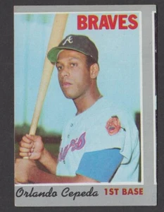 1970 Orlando Cepeda Atlanta Braves #555 Miscut - Picture 1 of 2