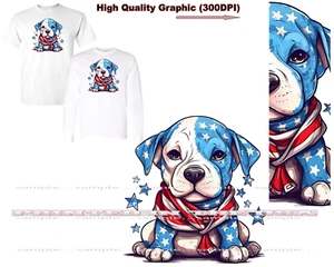 Camiseta Pitbull Pit Bull Raza de Perro Patriótica Americana Adorable Dibujos Animados Cachorro Arte - Imagen 1 de 5