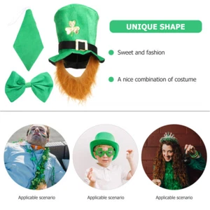 St Patrick Party Favor St Patrick Costume St Patrick Hat Bow Tie - Picture 1 of 12