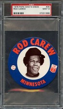 * 1978 PAPA GINO'S DISCS 35 ROD CAREW PSA MINT 9 BB