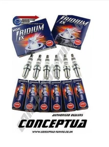 NGK Iridium Spark Plugs 6 x Uprated HR7- For R34 GTT Skyline RB25DET Neo - Bild 1 von 6