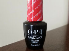 Opi Gel Color Nail Polish I Stop For Red Gc A74 Shiny Red Brights New