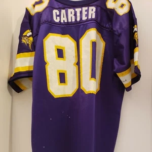 Cris Carter Minnesota Vikings NFL WILSON VINTAGE JERSEY YOUTH XL - Picture 1 of 4