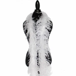 2 Ply OSTRICH FEATHER BOA - WHITE 2 Yards Disfraces/Boas/Halloween 72" - Imagen 1 de 3