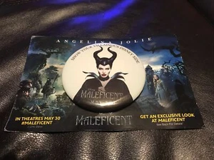 DISNEY'S MALEFICENT "SHOW YOUR VILLAINOUS SIDE" PROMO BUTTON, ANGELINA JOLIE NEW - Bild 1 von 2
