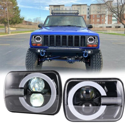 7x5 7x6 Rechteck LED Hi-Lo Beam Scheinwerfer für Jeep Cherokee XJ YJ LKW H6054 - Bild 1 von 4