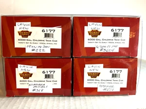 B.L.I. #6177 4-6000 Gal. Chlorine Tank Cars as Pictured w/Diff. #s H.O. 1:87 - Picture 1 of 2