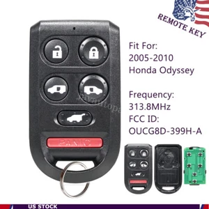 For 2005 - 2010 Honda Odyssey Keyless Entry Key Car Remote Fob 6B OUCG8D-399H-A - Picture 1 of 8