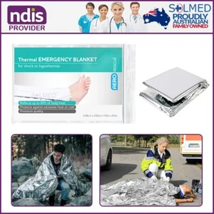 1 X FIRST AID THERMAL EMERGENCY SURVIVAL SHOCK BLANKET LARGER SALE SEE DETAILS - Picture 1 of 4