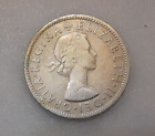 Vintage 1956 2 Two Shillings Queen Elizabeth Coin British United Kingdom