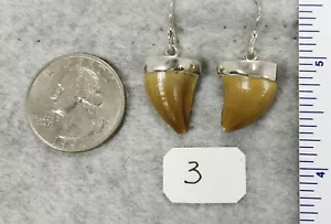 PENDIENTES DENTALES MOSASAURUS $79 Joyería de Plata Esterlina CREACIÓN ESTRELLADA - Imagen 1 de 4