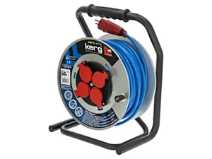 KERG-W2371 Extension Cable Drum Sockets: 4 PURE Blue 3x1.5mm2 50m KERG - Picture 1 of 1