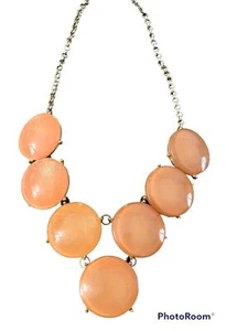 Collana moda bavaglino acrilico arancione pesca scintillante - Foto 1 di 3