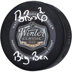 BEN BISHOP DALLAS STARS AUTOGRAPHED 2020 NHL WINTER CLASSIC OFFICIAL GAME PUCK - Picture 1 of 1