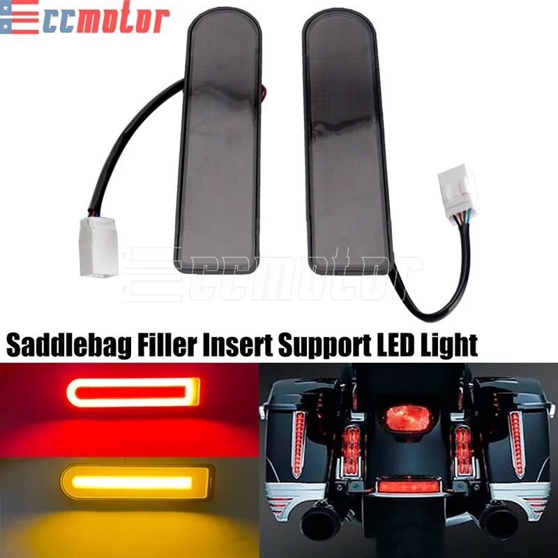 LED Insert Saddlebag Filler Support Light Fit For Harley Road King Street Glide - Image 1 of 4