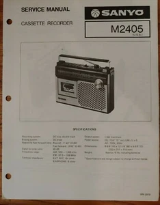 SANYO M2405 KASSETTENRECORDER ORIGINAL SCHECKHEFT - Bild 1 von 3