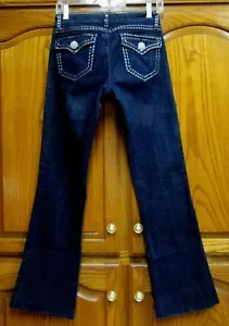JEANS WRANGLER ROCK 47 TALLA 1/2 X 31" CORTE BOTA CON BOTONES DE ESTRÁS WJX56SP DOBLADILLO - Imagen 1 de 7