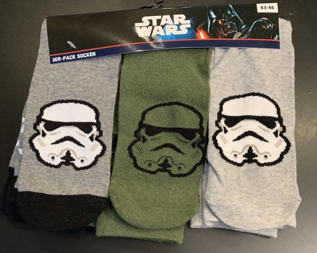 Star Wars Herren Socken 5er Pack – Crew Socken Mit Charakter-Designs, Größe 44-47