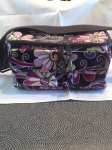 Vera Bradley Floral Purple Punch Onsulated Mini Cooler  Lunch Tote Bag w/ Strap