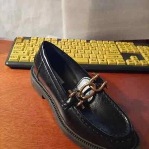 ¡Nuevo! Mocasín Steve Madden de cuero negro talla 5 - Imagen 1 de 5